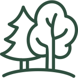 Ikona ekologia (las, drzewa)